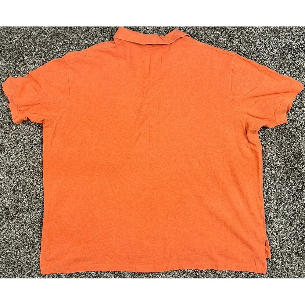 Ralph Lauren Polo Shirt Men's Sz 4XB Orange Pony Logo Casual‎ Rugby Preppy